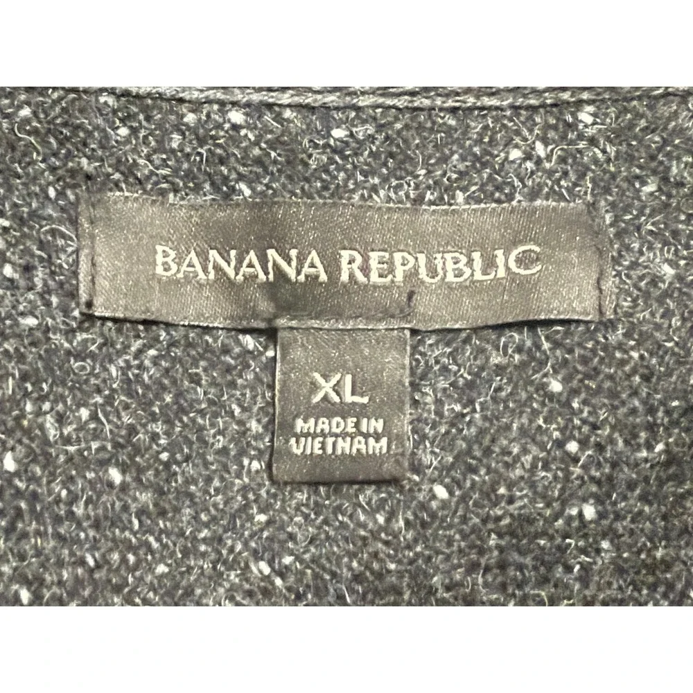 Banana Republic Men's XL Purple Heathered 1/4‎ Zip Pullover Long Sleeve